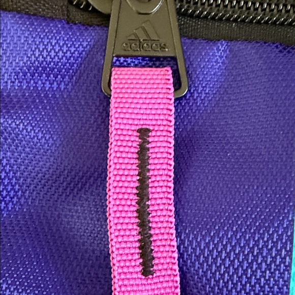 Adidas Purple, Blue, Pink Drawstring Sack Gym Bag - Picture 4 of 4